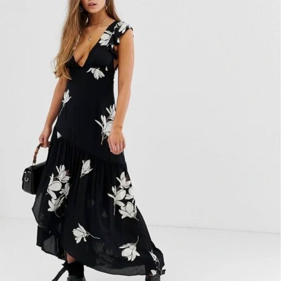 Free People She's A Waterfall Floral Ruffle Maxi Dress - Picture 2 of 9